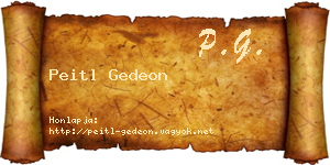 Peitl Gedeon névjegykártya